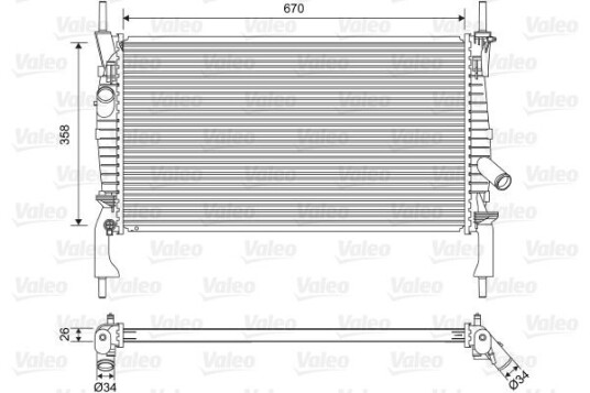 Radiator VALEO 701606 Radiator VALEO 701606
