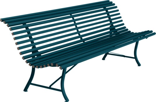 Fermob - Louisiane Bench 200 Cm Acapulco Blue 21 - Hagebenker - Blå - Metall