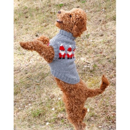 Merry Santas by DROPS Design Hundegenser Strikkeoppskrift str XS M