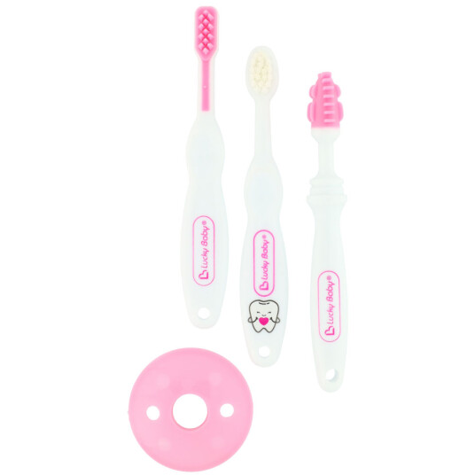 Lucky Baby Trening Tannbørstesett PINK Lucky Baby Trening Tannbørstesett PINK