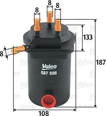 Drivstoffilter VALEO 587556 Drivstoffilter VALEO 587556