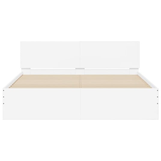vidaXL Sengeramme med hodegavl hvit 140x200 cm 8721012247000