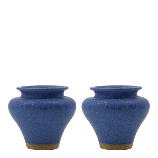 House Doctor   Kolo vase 8,5x9,5 cm 2 stk blå