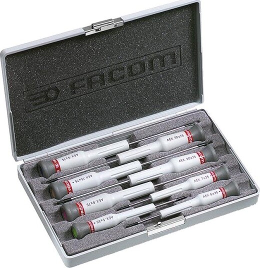 Facom Skrutrekkersett Aex.J2 8 Deler Micro-Tech, 8 Deler