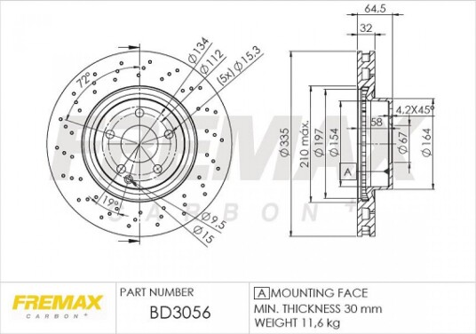 Bremseskive FREMAX BD-3056