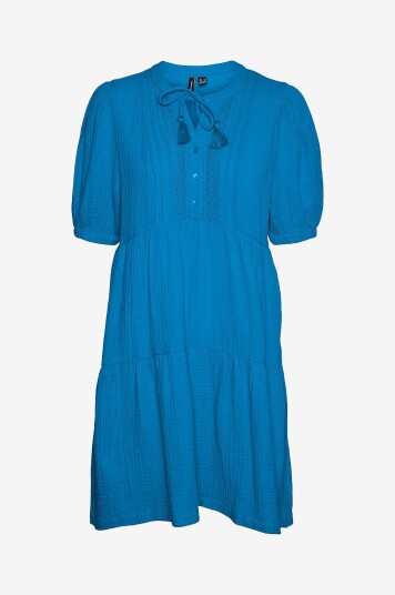 Vero Moda   Kjole vmNatali 2/4 Lace Short Dress Wvn   Blå