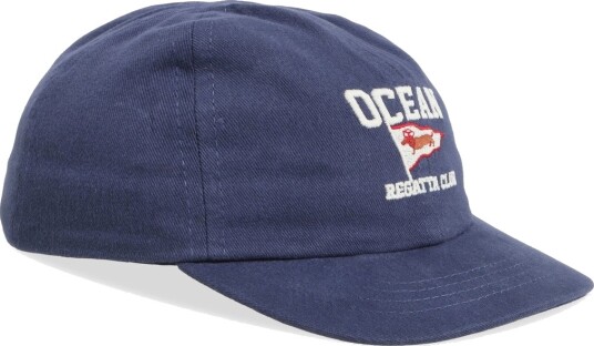 Mango Embroidered Graphic Cap   Navy   3 5