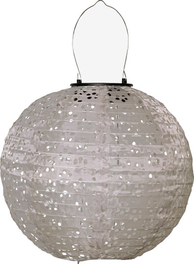 Star Trading Solcelledekorasjon Festa 25cm Beige Solcellelamper