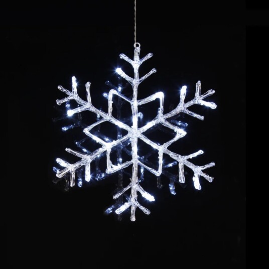 Star Trading Snowflake / Snøfnugg - Kald hvit ute og innendørs