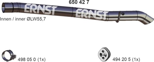 Eksosrør ERNST 650427