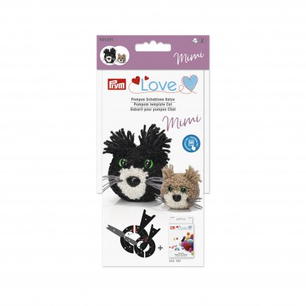 Prym Love Pompom Maker Katten Mimi 2 størrelser