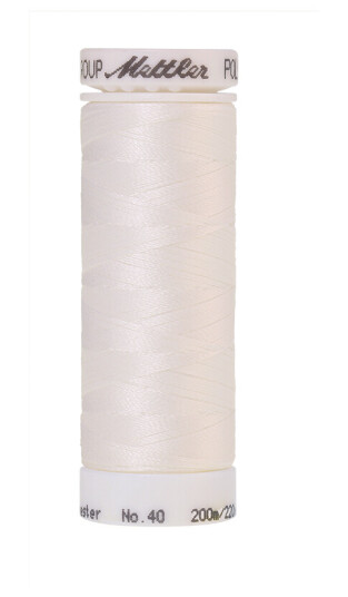 Mettler, Poly Sheen 200m Farge nr 0015 White