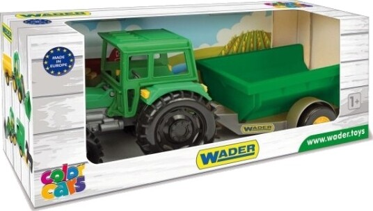 Wader Gårds Traktor Med Tilhenger I Eske