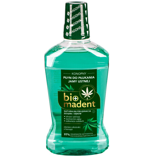 Naturlig CBD Munnvann BIO MADENT Hamp 500 ml.