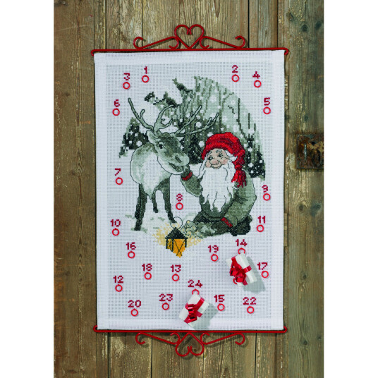Adventskalender, Nisse og reinsdyr Aida, 34-9655 Adventskalender, Nisse og reinsdyr Aida, 34-9655
