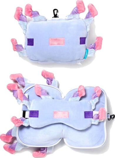 Relaxeazzz Plysj Minecraft Reisepute & Øyemaske, Axolotl Relaxeazzz Plysj Minecraft Reisepute & Øyemaske, Axolotl