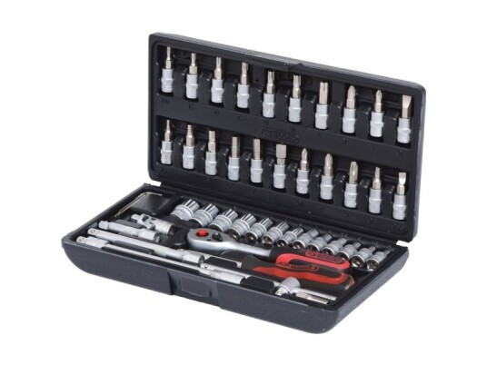 Ks Tools 911.0646, Kromvanadiumstål, 3,4,5,6,7,8 Mm, 1 Stykker, Sort, Rød, Sølv, Sort, Rød, 1/4"