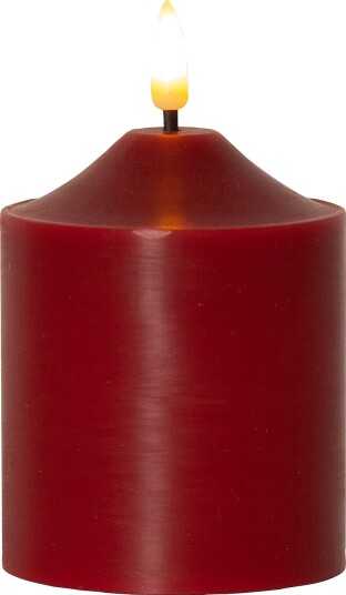 Star Trading LED Kubbelys Flamme 12 cm Rød