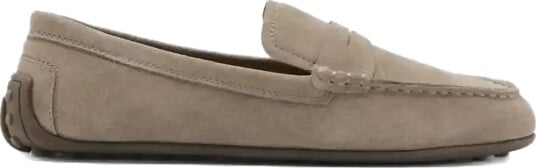 Mango Leather Loafers   Brown   34