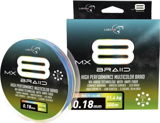Lawson MX8 Braid 300m, 0.30mm - 0.30MM - 0.30MM Lawson MX8 Braid 300m, 0.30mm - 0.30MM - 0.30MM