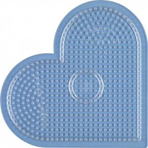 Hama Midi Perleplate Hjerte Stor Transparent 17,5x15,5cm