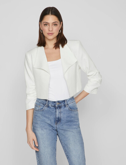 Vila Viher Bin Cropped Blazer Noos Cream 34