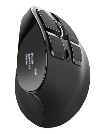 Trust Voxx Trådløs Ergonomisk Mus med 9 Knapper og Optisk Sensor - Svart