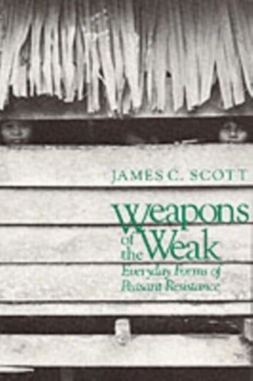 Weapons Of The Weak Av James C. Scott