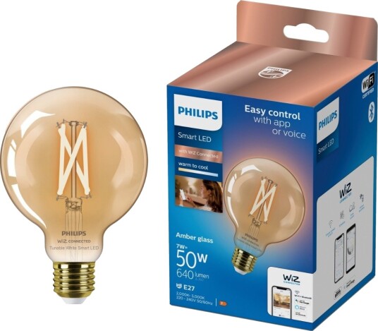 PHILIPS AMB FILAMENT-SMARTPÆRE 7W G95 E27 PHILIPS AMB FILAMENT-SMARTPÆRE 7W G95 E27