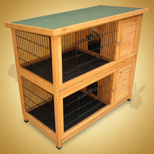 Dobbelt Utebur Til Kanin Tre 116 X 61 X 111 cm