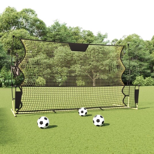 Football stoppnett svart og gul 183x85x120 cm polyester Football stoppnett svart og gul 183x85x120 cm polyester