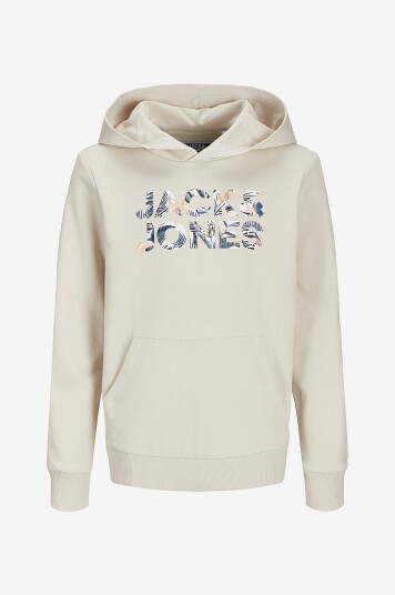 Jack & Jones Junior Hettegenser jjeBryan Corp Logo Sweat Hood Grå