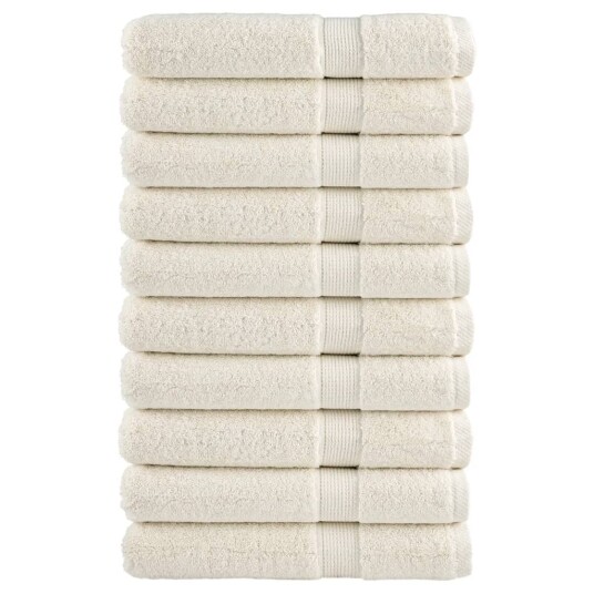 Premium håndklær SOLUND 10 stk kremhvit 100x200cm 600g/m2 Premium håndklær SOLUND 10 stk kremhvit 100x200cm 600g/m2