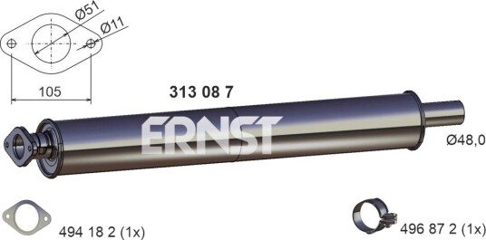 Fremre eksospotte ERNST 313087 Fremre eksospotte ERNST 313087