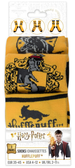 Harry Potter - Hufflepuff - 3 pairs of Socks Harry Potter - Hufflepuff - 3 pairs of Socks