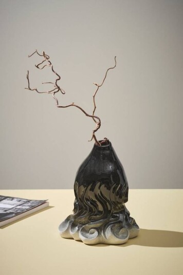 Jotex CANYON vase/dekor - høyde 32 cm Svart/hvit 1655873-05-06 1628258-02-0