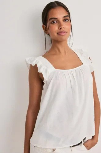 Pieces - Hvit - Pcpia Sl Top Wvn Noos