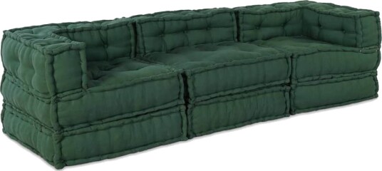 vidaXL Modulsofa-enhet 3 pcs Grønn Stoff vidaXL Modulsofa-enhet 3 pcs Grønn Stoff