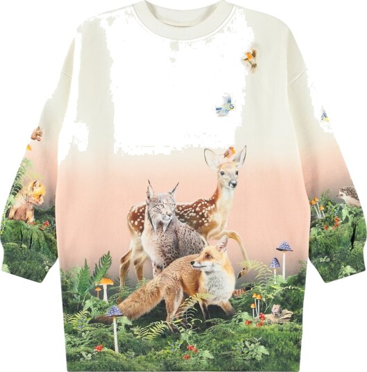 Molo Kjole Cyrella Ettermiddagshvile Molo 5 6 år (110 116) Kjole Beige Brun Grønn Hvit Rosa