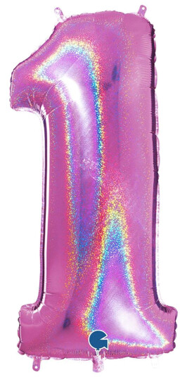 Ballongkungen AB Tallballong Glitter Rosa - Tallet 1