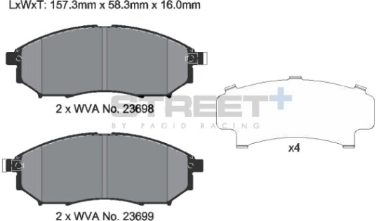 PAGID Racing T8040SP2001 Bremseklosser