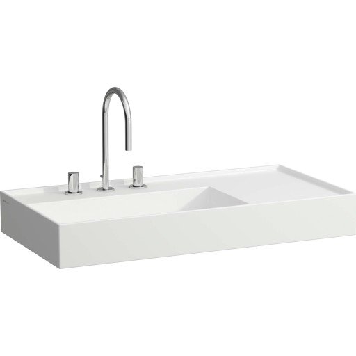 Kartell Laufen servant, 90x46 cm, venstre, matt hvit