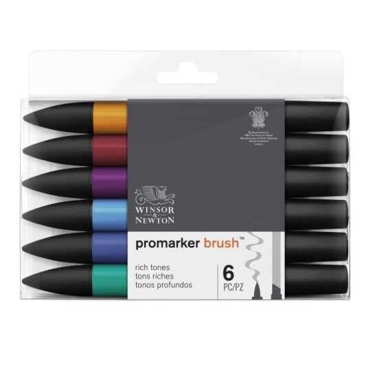 Promarker BrushMarker 6-set Rich Tones