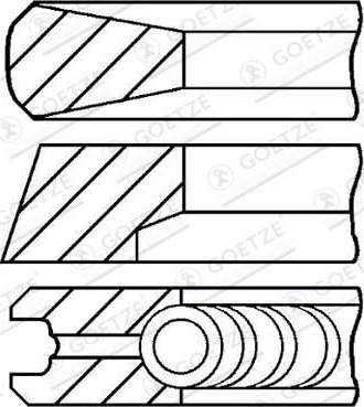 Stempelringsett GOETZE ENGINE 08-444500-00