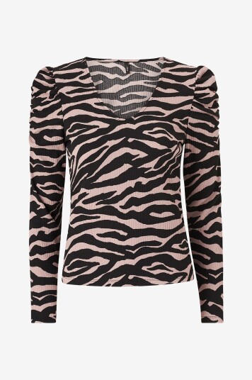 Only - Topp onlAda L/S Top Jrs - Beige