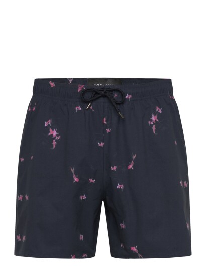 Lyle & Scott Goldfish Print Swimshort Navy XS