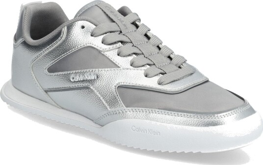 Calvin Klein Low Pro Run Lace Stripe Met Lth Silver 38