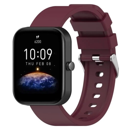INCOVER Universal Silikon Smartwatch Rem (20mm) m. Metallspenne - Vinrød