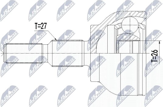 Nty Drivknute drivaksel NTY NPZ FR 044
