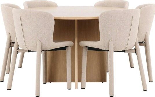 Spisegruppe Venture Home Strada Ø120 cm med 6st Astoria Spisestoler
